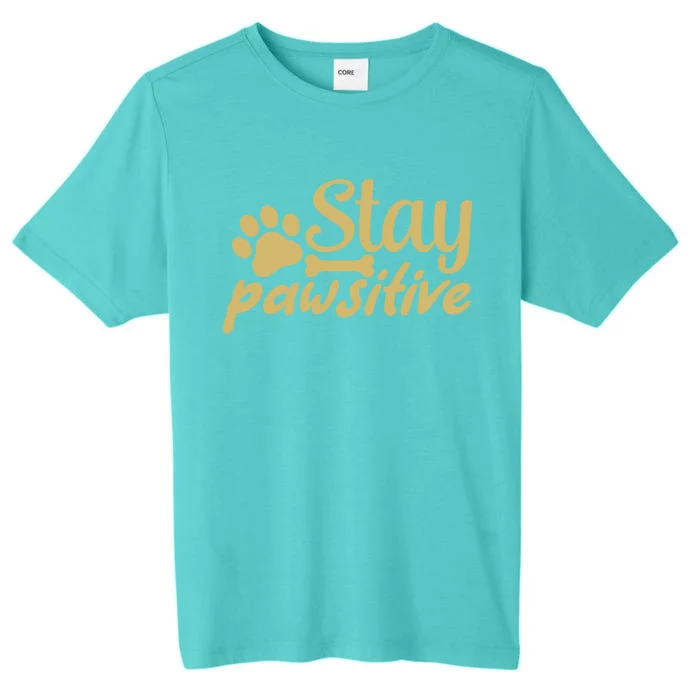 Stay Pawsitive Great Gift ChromaSoft Performance T-Shirt