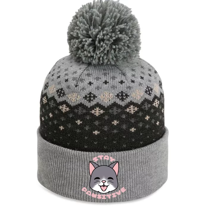 Stay Pawsitive Gift The Baniff Cuffed Pom Beanie