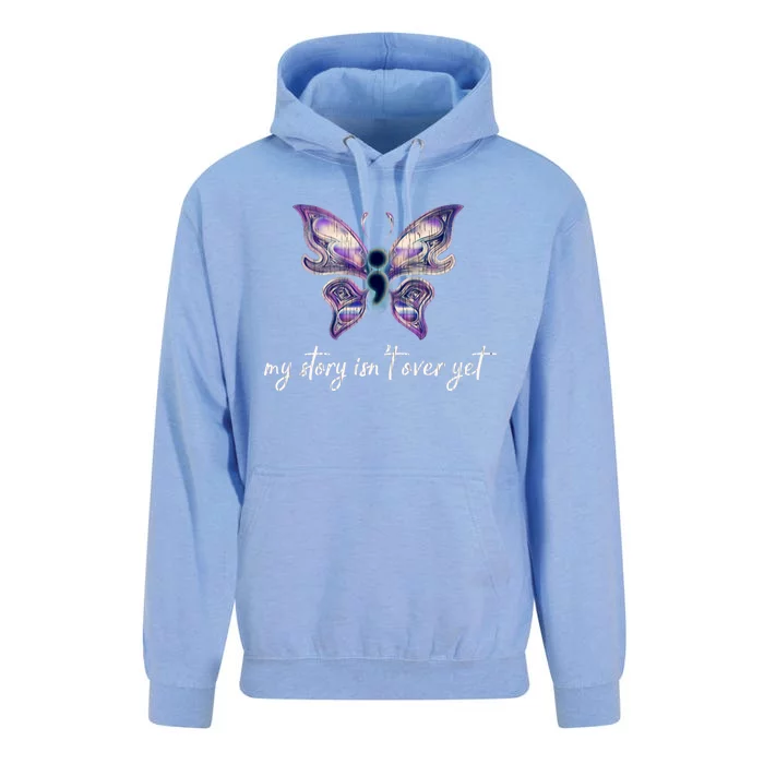 Semicolon Project Gift Depression Awareness Gift Unisex Surf Hoodie