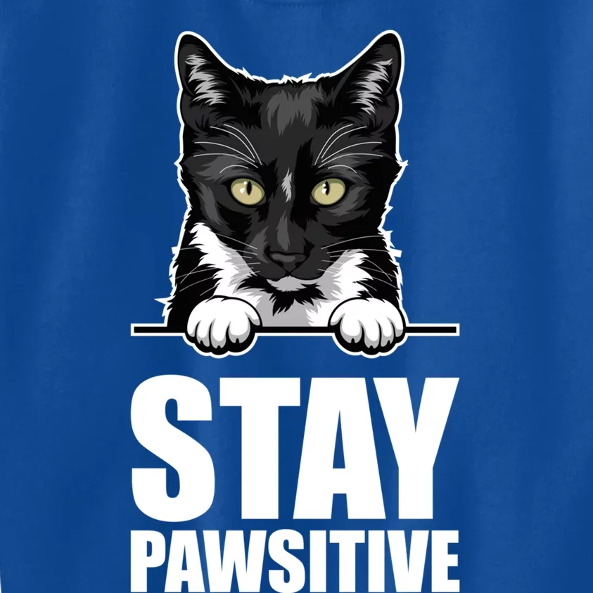 Stay Pawsitive Gift Kids Sweatshirt