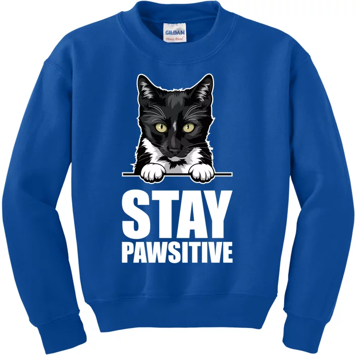 Stay Pawsitive Gift Kids Sweatshirt