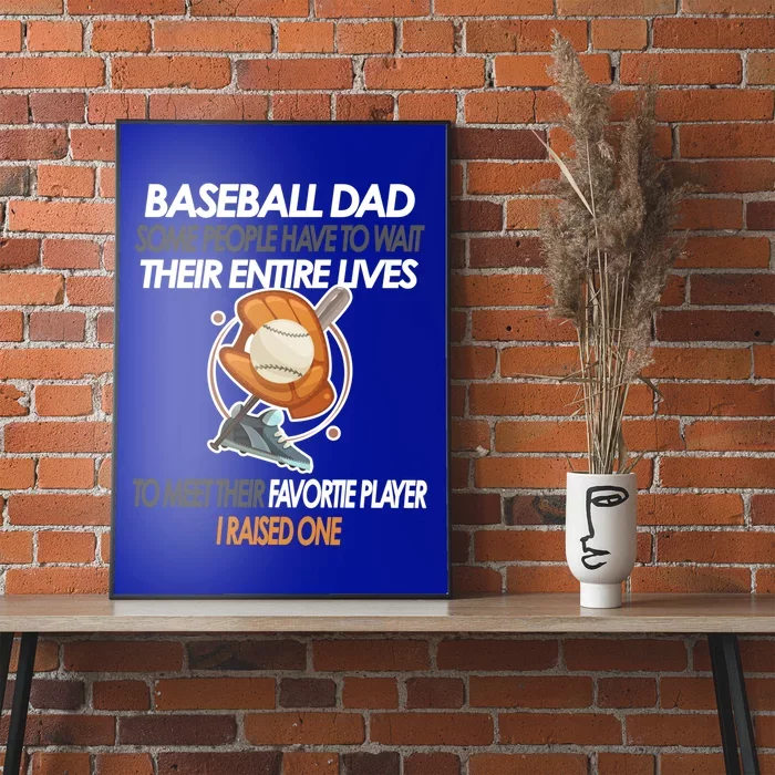 Some People Have To Wait Their Entire Lives Baseball Dad Gift Poster