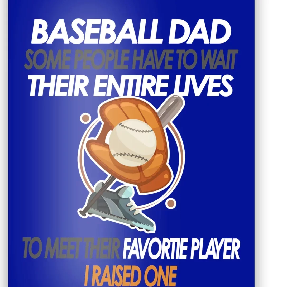 Some People Have To Wait Their Entire Lives Baseball Dad Gift Poster