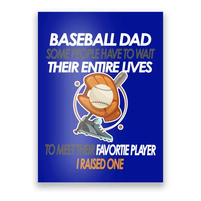 Some People Have To Wait Their Entire Lives Baseball Dad Gift Poster