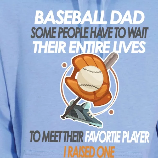 Some People Have To Wait Their Entire Lives Baseball Dad Gift Unisex Surf Hoodie