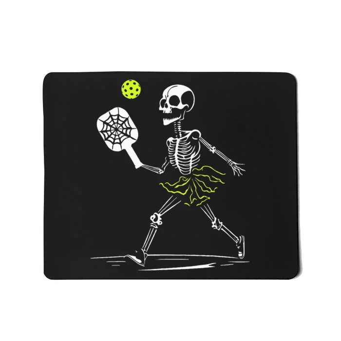 Spooky Pickleball Halloween Skeleton Women Mousepad