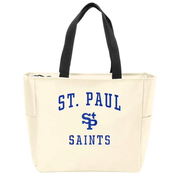 St. Paul High School Saints Raglan Baseball Zip Tote Bag