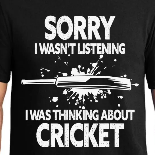 Smart People Hobby Cricket Funny Cricket Player Lover Gift Pajama Set