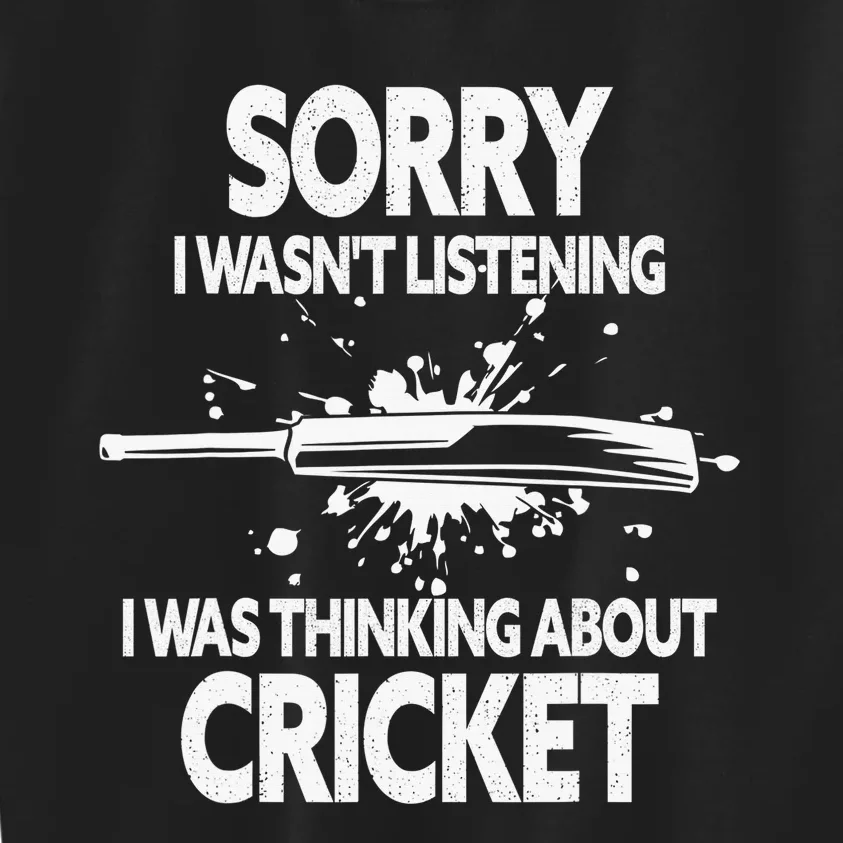 Smart People Hobby Cricket Funny Cricket Player Lover Gift Kids Sweatshirt