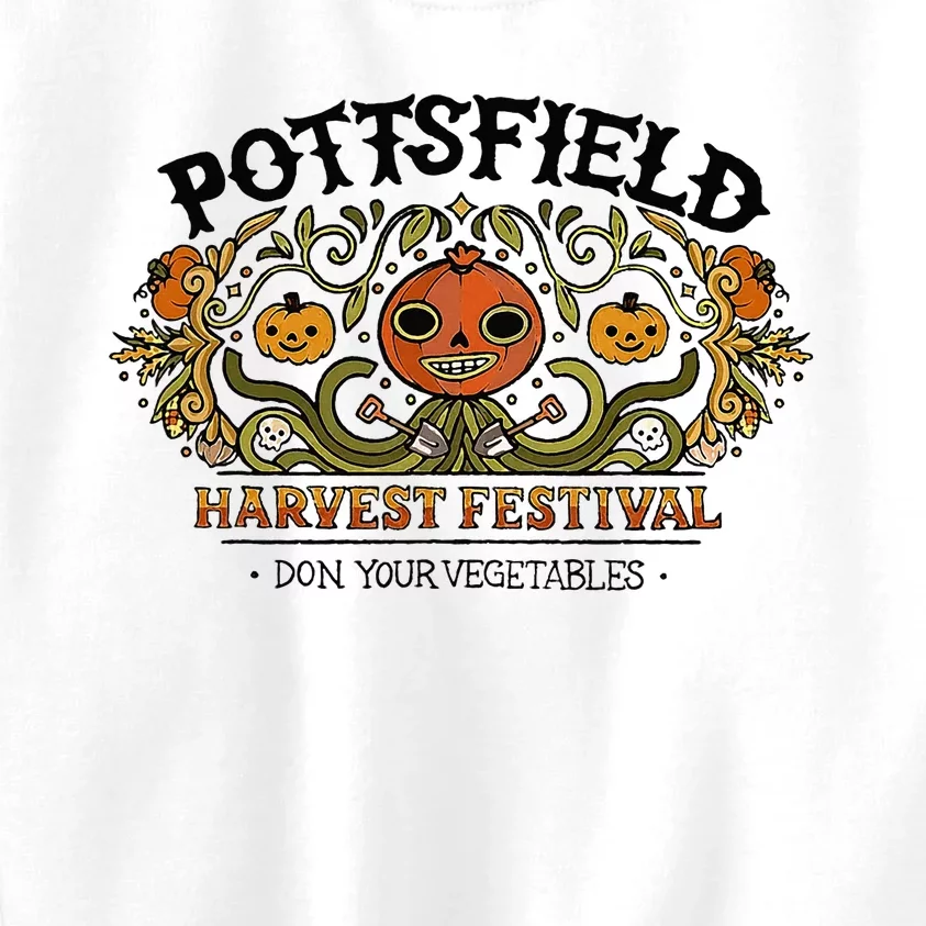 Spooky Pottsfield Harvest Festival Pumpkin Vibes Halloween Kids Sweatshirt