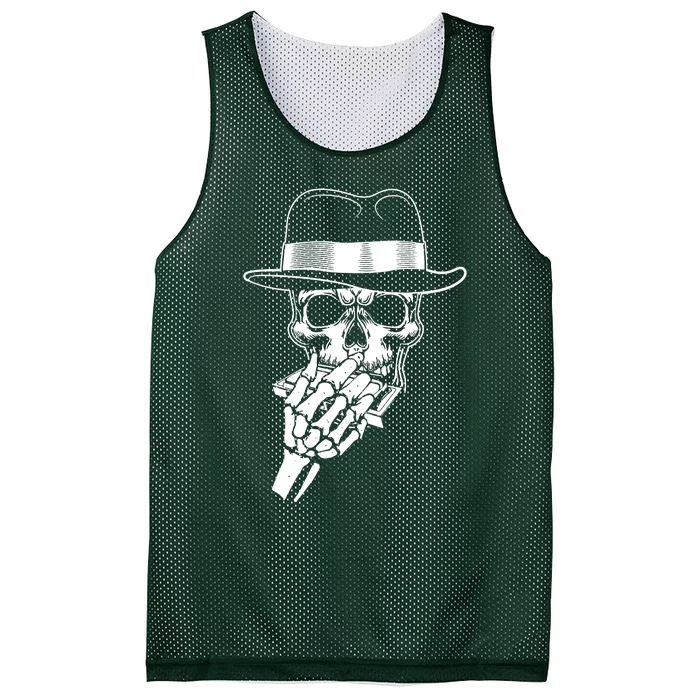 Skeleton Playing Harmonica Blues Musician Mouth Organ Player Mesh Reversible Basketball Jersey Tank