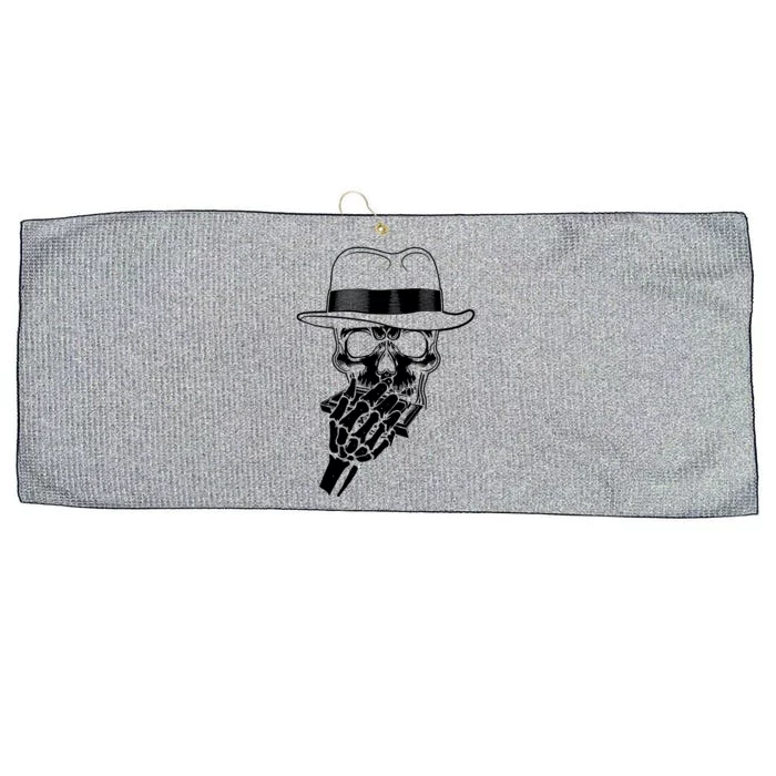 Skeleton Playing Harmonica Blues Musician Mouth Organ Player Large Microfiber Waffle Golf Towel