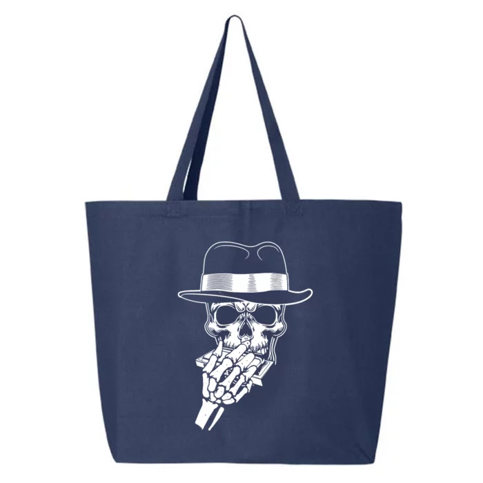 Skeleton Playing Harmonica Blues Musician Mouth Organ Player 25L Jumbo Tote