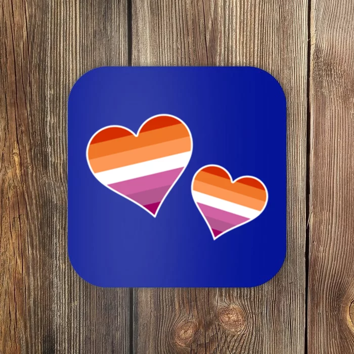 Subtle Pride Hearts Pride Month Lgbtq Lesbian Ally Love Gift Coaster