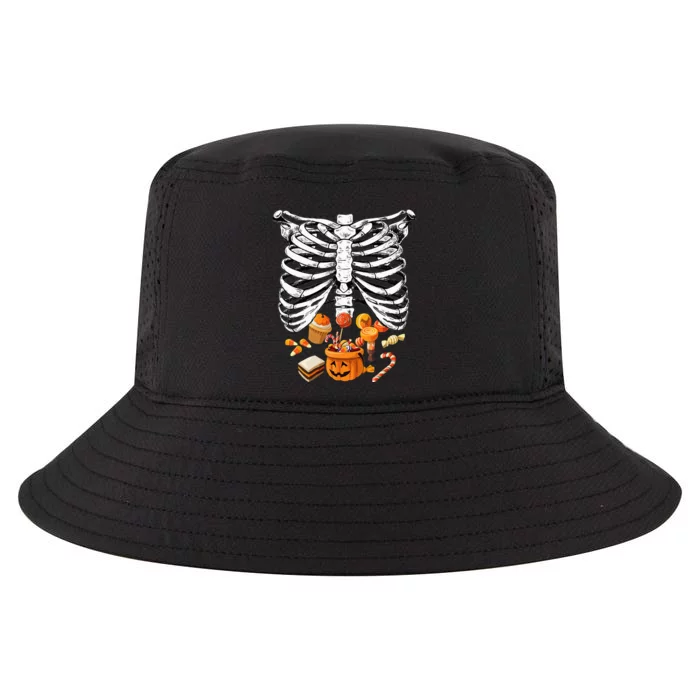 Skeleton Pregnancy Halloween Candy Rib Cage Cool Comfort Performance Bucket Hat