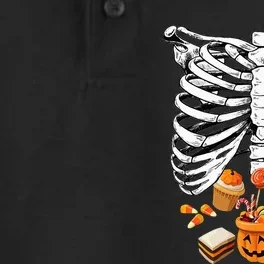 Skeleton Pregnancy Halloween Candy Rib Cage Dry Zone Grid Performance Polo