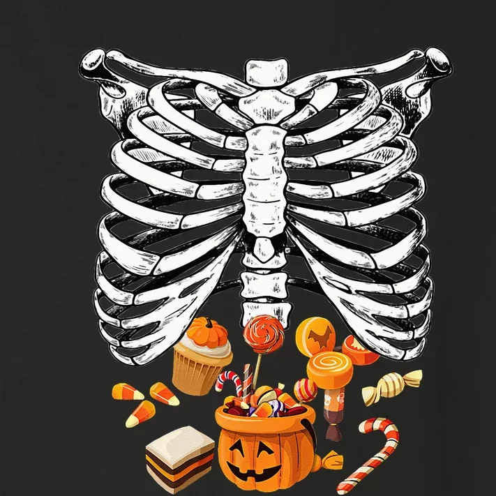 Skeleton Pregnancy Halloween Candy Rib Cage Toddler Long Sleeve Shirt