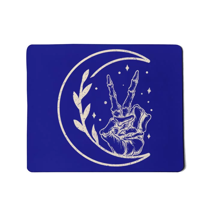 Skeleton Peace Hand Peace Sign Skeleton 2 Fingers Symbol Cool Gift Mousepad