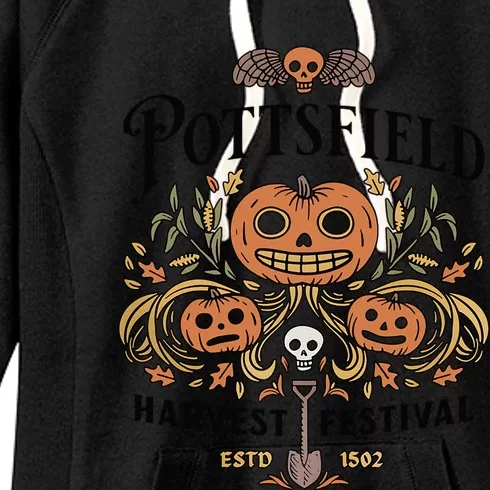 Spooky Pottsfield Harvest Festival Pumpkin Vibes Halloween Meaningful Gift Women's Fleece Hoodie