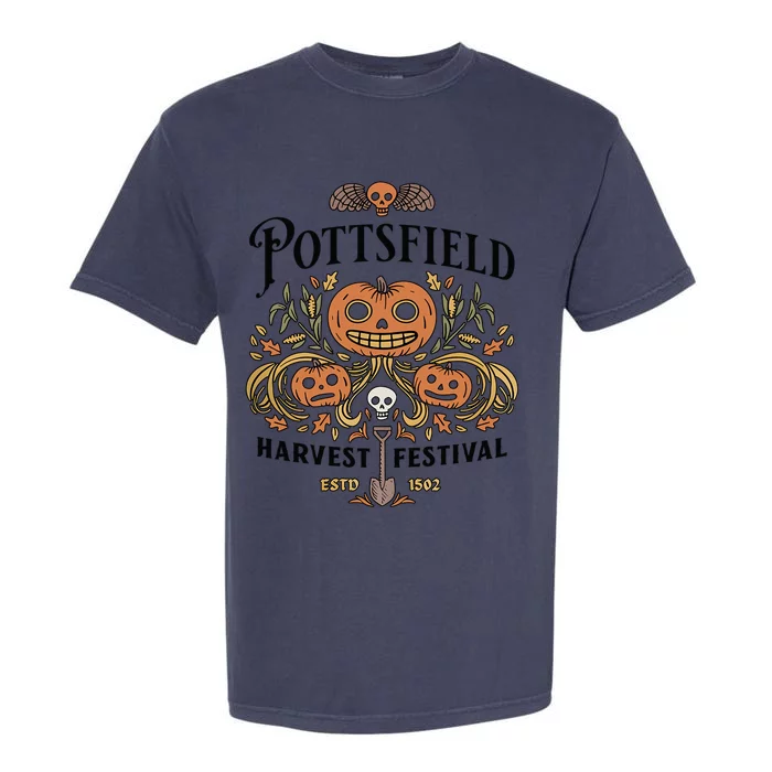 Spooky Pottsfield Harvest Festival Pumpkin Vibes Halloween Meaningful Gift Garment-Dyed Heavyweight T-Shirt