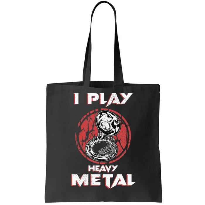 Sousaphone Play Heavy Metal Marching Band Tote Bag