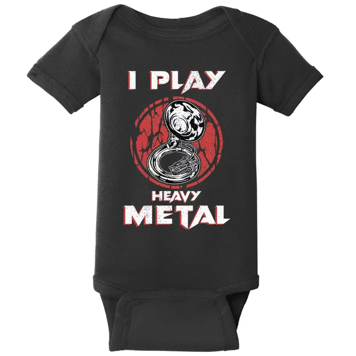 Sousaphone Play Heavy Metal Marching Band Baby Bodysuit