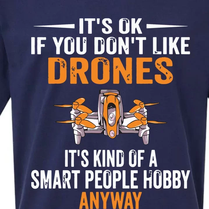 Smart People Hobby Drones Funny Drone Pilot Lover Gift Sueded Cloud Jersey T-Shirt