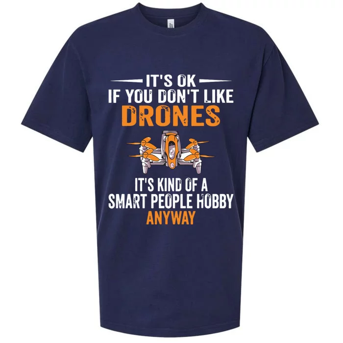 Smart People Hobby Drones Funny Drone Pilot Lover Gift Sueded Cloud Jersey T-Shirt