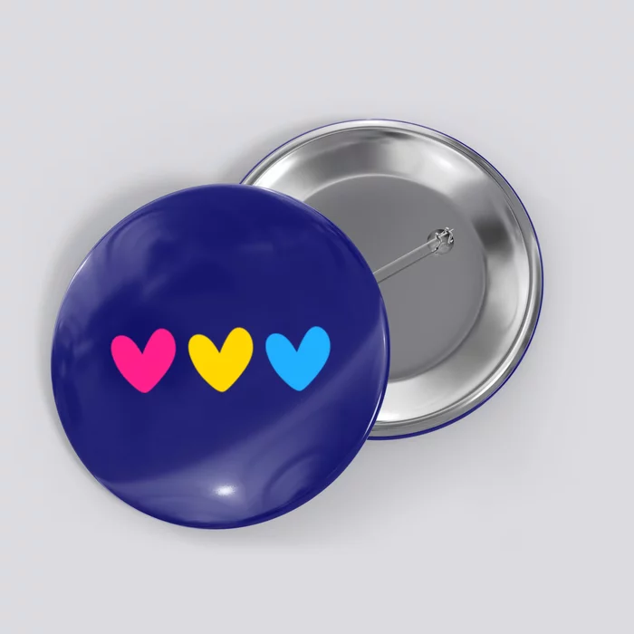 Subtle Pansexual Hearts Clothes Pan Pride Ally Merch Stuff Cool Gift Button