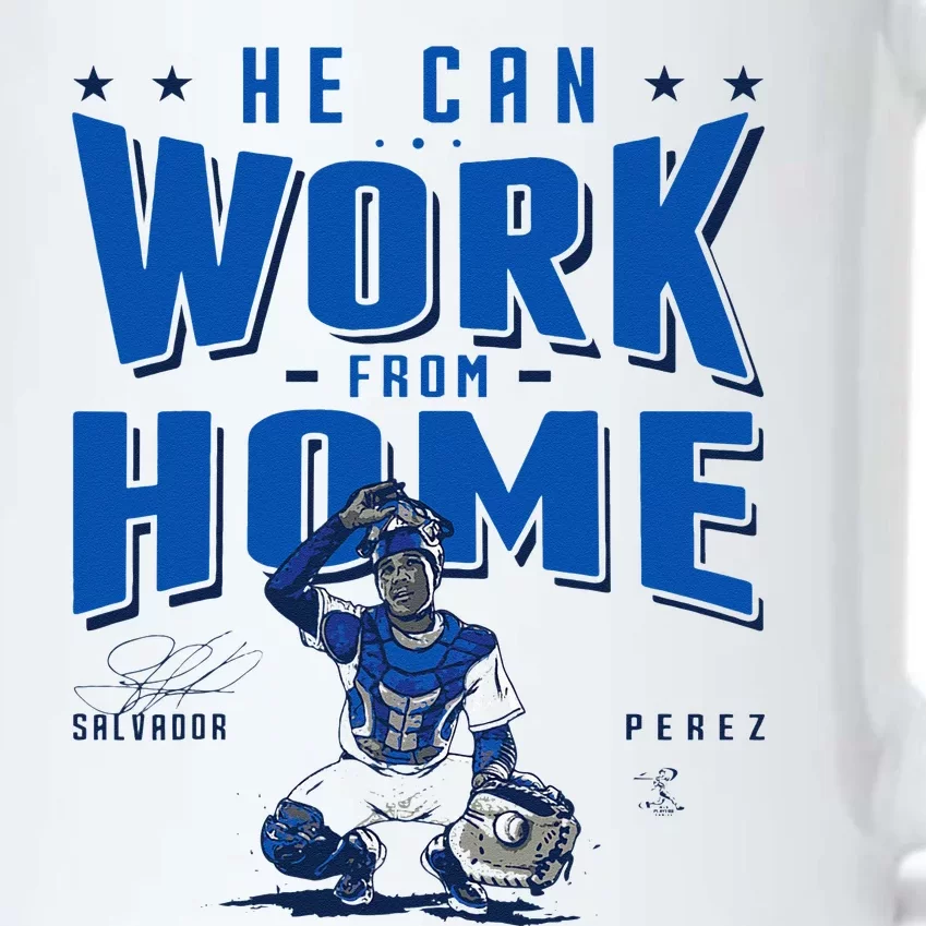 Salvador Perez He Can Work From Home Apparel Black Color Changing Mug