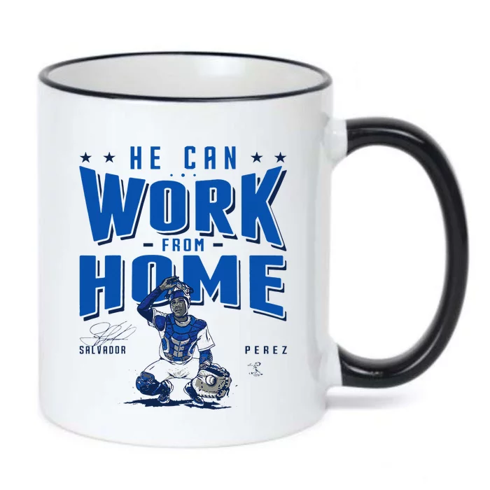 Salvador Perez He Can Work From Home Apparel Black Color Changing Mug