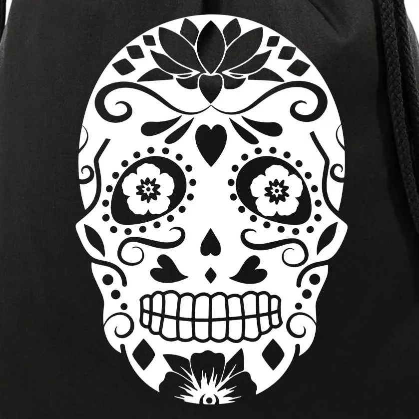 Skull Patterned Halloween Drawstring Bag