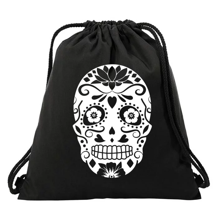 Skull Patterned Halloween Drawstring Bag