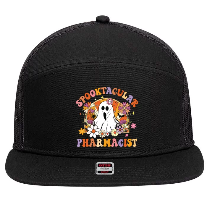 Spooktacular Pharmacists Happy Halloween Matching 7 Panel Mesh Trucker Snapback Hat