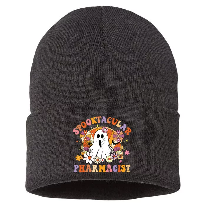 Spooktacular Pharmacists Happy Halloween Matching Sustainable Knit Beanie