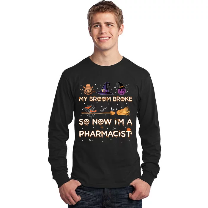 Spooky Pharmacist Halloween Costume Pharmacist Apparel Tall Long Sleeve T-Shirt