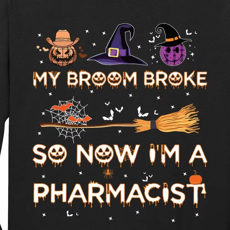 Spooky Pharmacist Halloween Costume Pharmacist Apparel Tall Long Sleeve T-Shirt