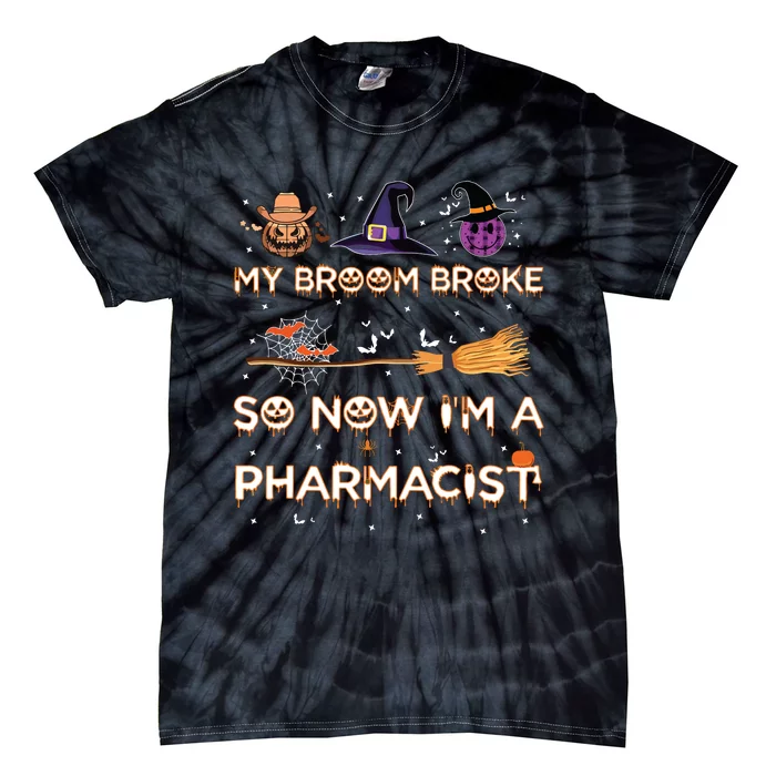 Spooky Pharmacist Halloween Costume Pharmacist Apparel Tie-Dye T-Shirt