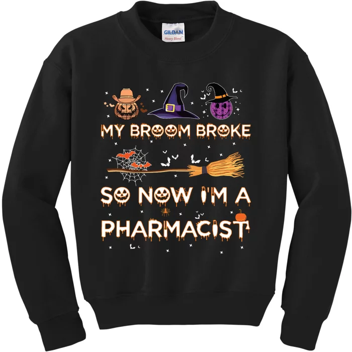 Spooky Pharmacist Halloween Costume Pharmacist Apparel Kids Sweatshirt