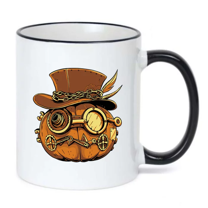 Steampunk Pumpkin Halloween Black Color Changing Mug