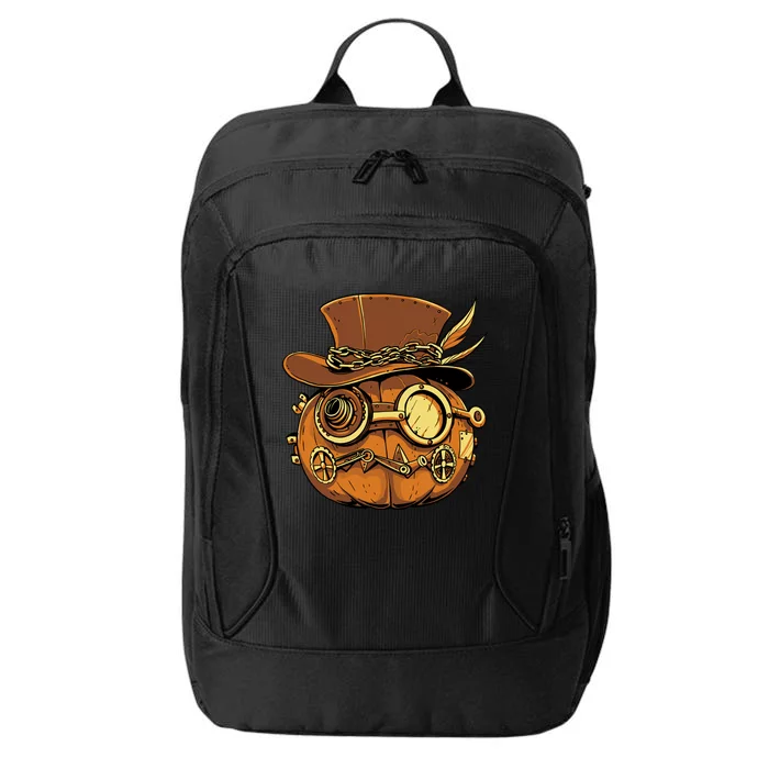 Steampunk Pumpkin Halloween City Backpack