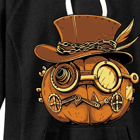 Steampunk Pumpkin Halloween Women's Fleece Hoodie