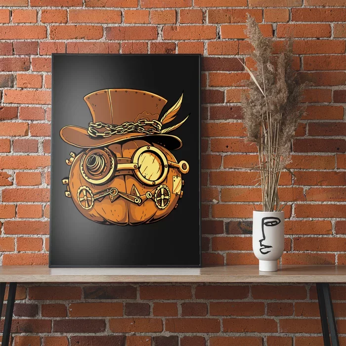 Steampunk Pumpkin Halloween Poster