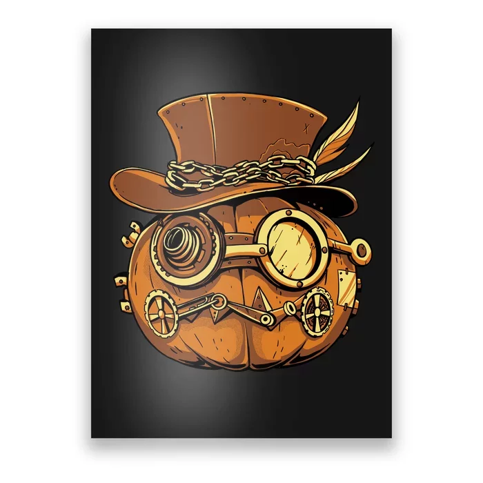 Steampunk Pumpkin Halloween Poster