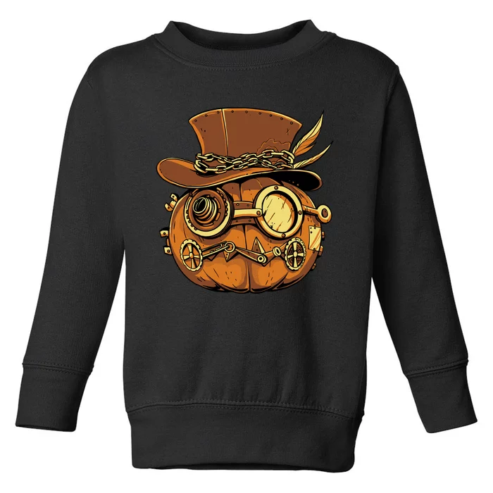 Steampunk Pumpkin Halloween Toddler Sweatshirt