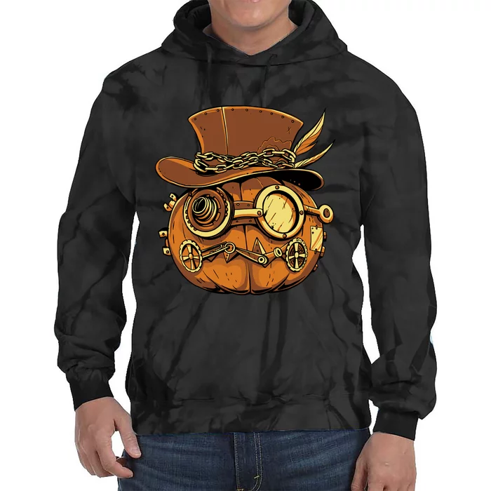 Steampunk Pumpkin Halloween Tie Dye Hoodie