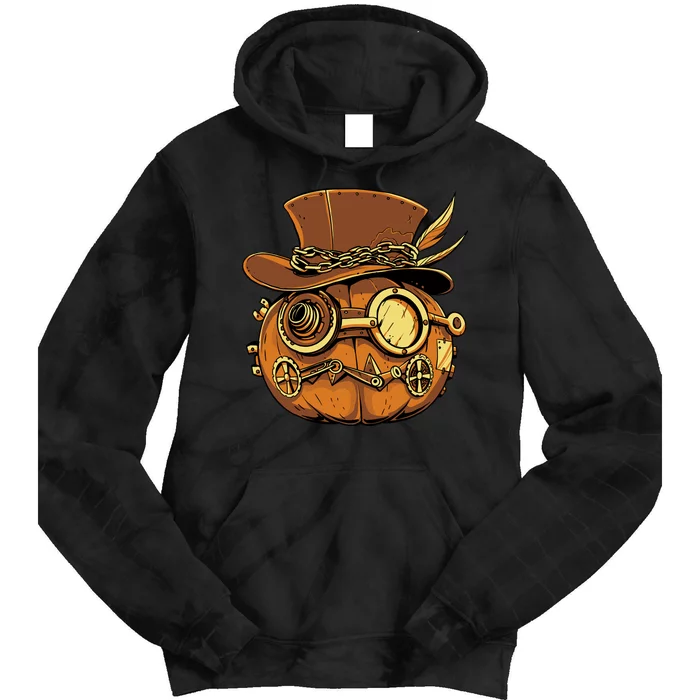 Steampunk Pumpkin Halloween Tie Dye Hoodie