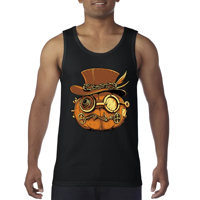 Steampunk Pumpkin Halloween Tank Top