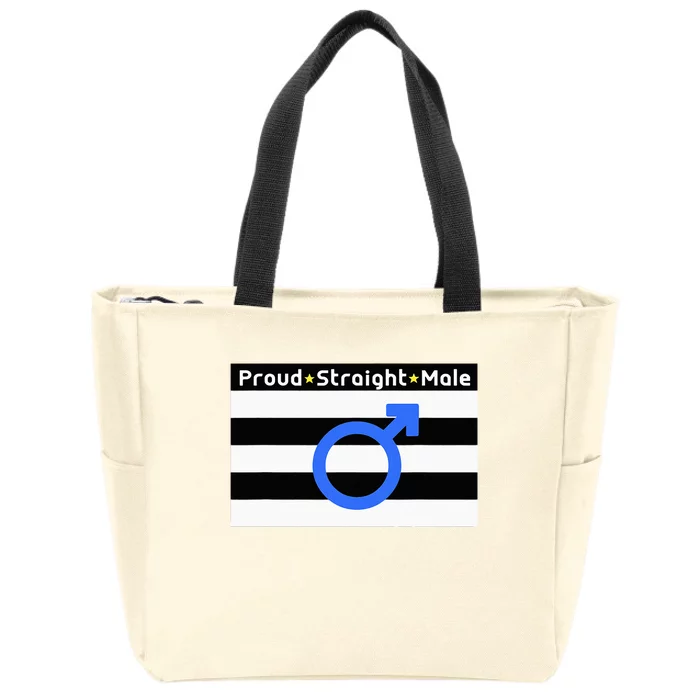 Straight Proud Heterosexual Male Zip Tote Bag