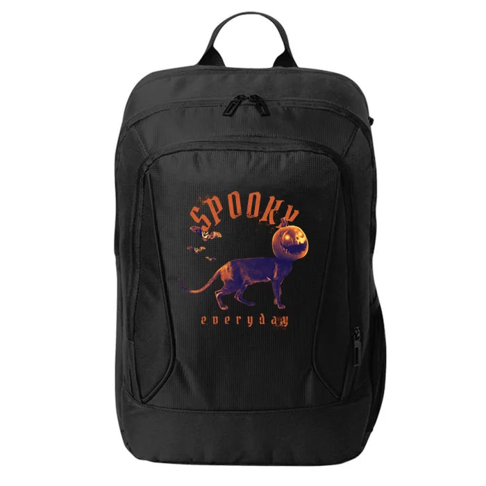 Spooky Pumpkin Head Dog Funny Halloween City Backpack